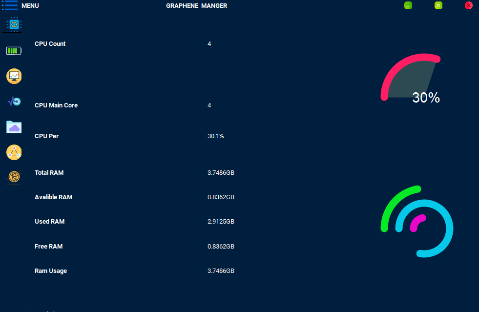 Graphene Manager Screenshot